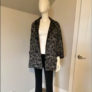 Emmelle oversized jacket, black & white